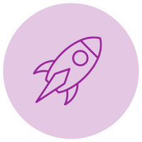 Icon showing quick website deployment and efficient project delivery for business websites