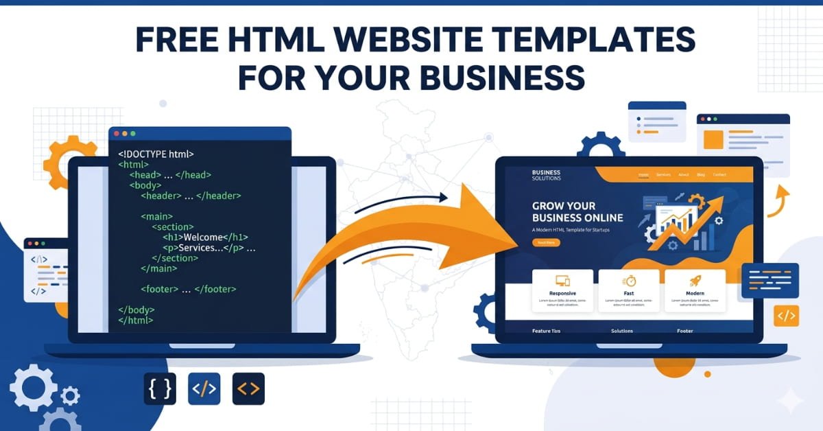 free HTML website templates for business website no designer needed India