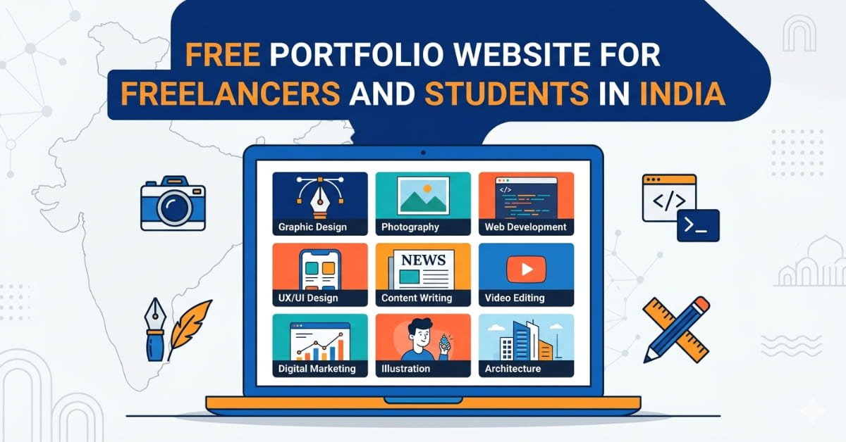 free portfolio website for freelancers and students in India best platforms 2026
