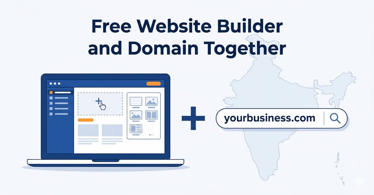 free website builder and domain together in India what is possible and what is not