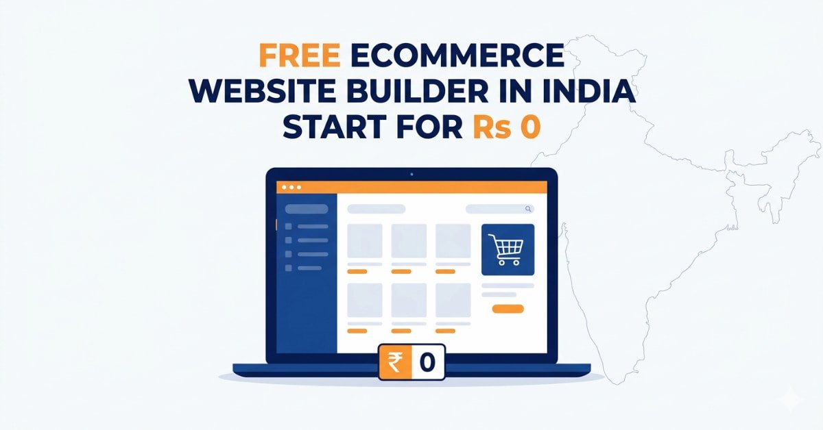 free ecommerce website builder in India start your online store for zero rupees