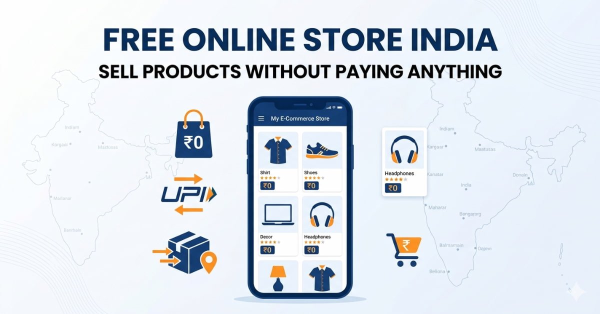free online store India how to sell products online without paying anything